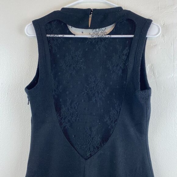 L'Agence Sleeveless Sweater Dress Black Dress Sz 3 Wool Cashmere Mesh Witchygoth - Picture 8 of 15